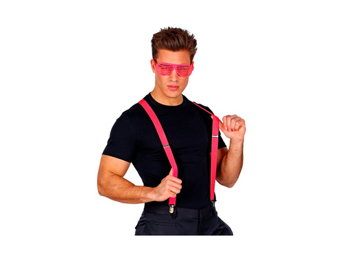 Bretele disco roz neon