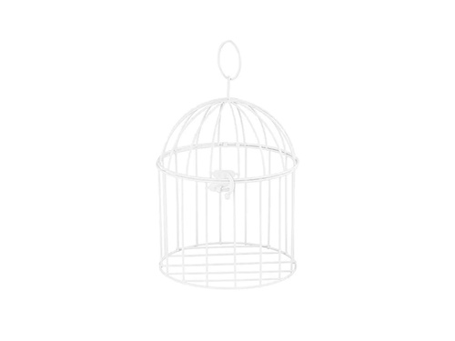 Cușcă decorativă albă - 24 cm - 1 buc.