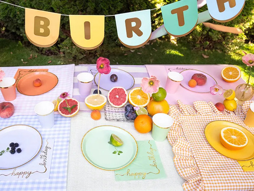 Șervețele Pastel Happy Birthday - 33 cm - 12 buc.