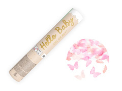 Fată sau băiat tub de fotografiere? - fluturi roz - 20 cm - 1 buc.