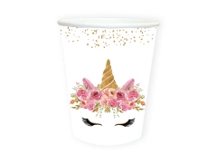 Cupe aniversare Unicorn - 250 ml - 6 buc.