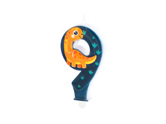 Numeral lumânare dinozauri - 9 - nouă