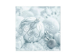 Șervețele de Crăciun Silver bauble - 33 cm - 20 buc.