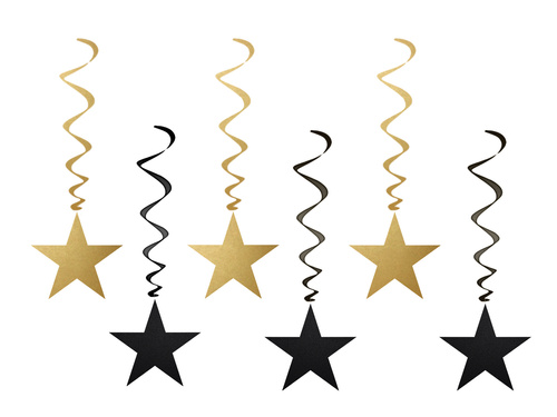 Decorațiuni de agățat stele de purceluș - 6 buc.