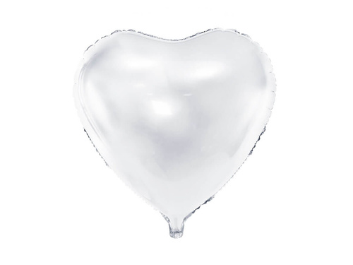 Balon folie Inimă alb - 61 cm - 1 buc.