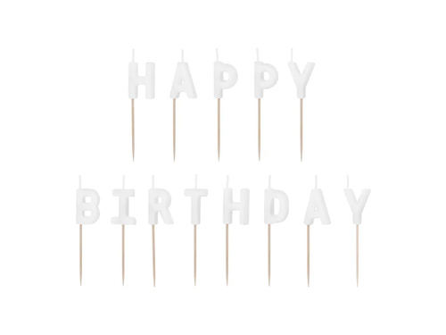 La mulți ani lumânări spade - alb