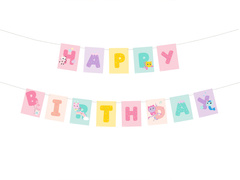 Gabi's Cat's house birthday flag banner - 180 x 15 cm - 1 buc.