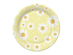 Farfurii de hârtie Daisies - 18 cm - 6 buc.