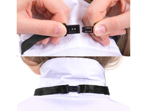 Papion cu paiete negru - 7 x 12 cm - 1 buc.