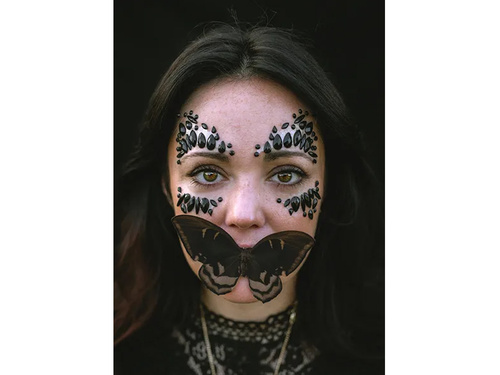 Cristale de față autoadezive negru - 1 op.