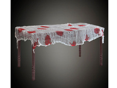 Față de masă din plasă însângerată pentru Halloween - 80 x 180 cm - 1 buc.