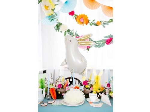 Rozeta de agățat decor iepuraș galben - 30 cm - 1 buc.