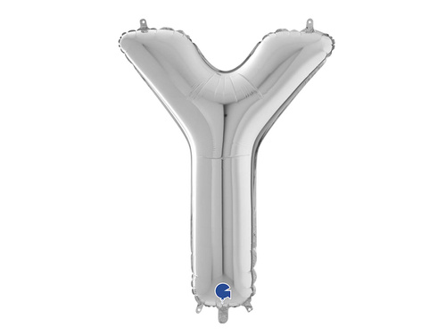 Balon de argint cu litera Y - 66 cm - 1 buc.