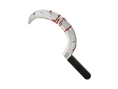 Seceră de plastic pătată de sânge - 45,5 cm