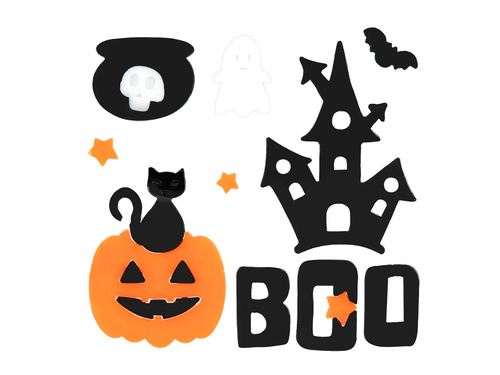 Stickere gel pentru ferestre BOO Halloween - 1 set