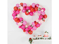 Ghirlandă balon roșu cu cadru Heart - 104 elemente