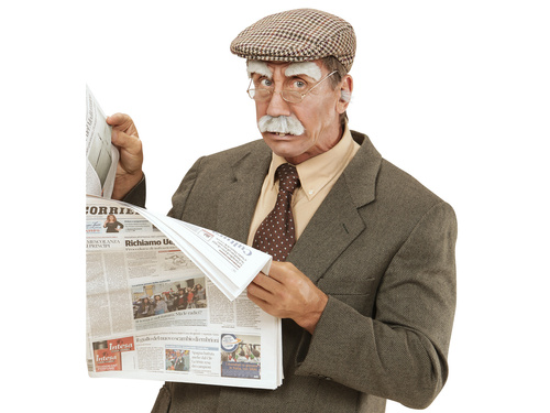 Mustață gri cu sprâncene Bunic - 1 buc.