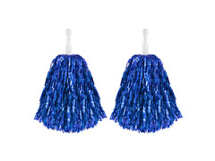 Pompoane majorete albastru metalic - 2 buc.