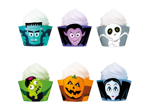 Folii pentru cupcake Monștri - 6 buc.