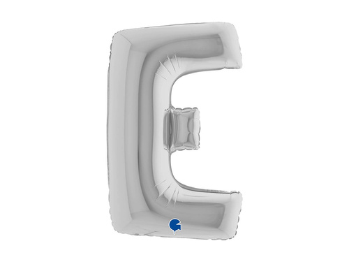 Balon din folie litera E argintiu - 40" - 1 buc.