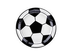 Farfurii de hârtie Fotbal - 18 cm - 6 buc.