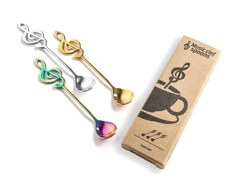 Linguri muzicale culori mixte - 3 buc.