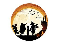 Vafe decorative pentru tort de Halloween - 20 cm