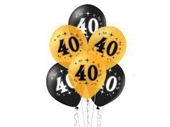Baloane din latex imprimate pentru patruzeci - 30 cm - 10 buc.
