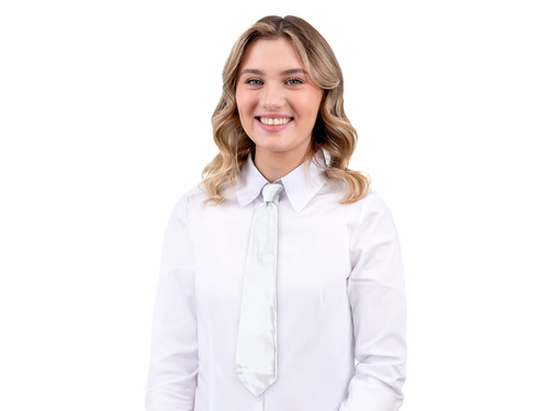 Cravată albă - 45 cm - 1 buc.