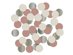 Confetti auriu, bej și roz Cercuri - 14 g