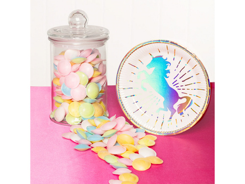 Farfurii aniversare unicorn - 23 cm - 10 buc.