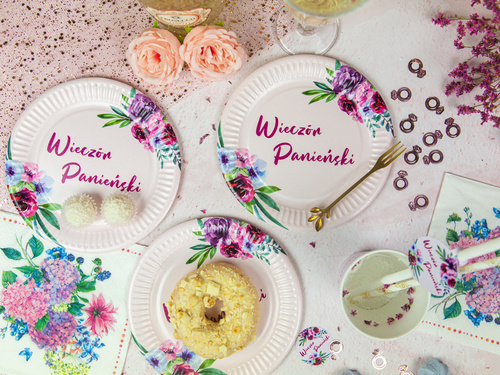 Farfurii de hârtie pentru petrecerea burlăcițelor - 18 cm - 6 buc.