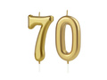 Lumânări numerice aurii - 70 - 2 buc.