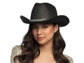 Pălărie de cowboy cu zircon negru - 1 buc.