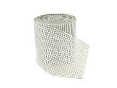 Bandă decorativă cu diamante argintii - 1 buc.