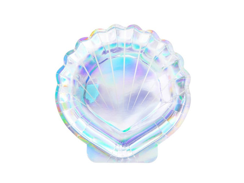 Farfurii de ziua sirenei - Scoică iridescentă - 18,5 cm - 6 buc.