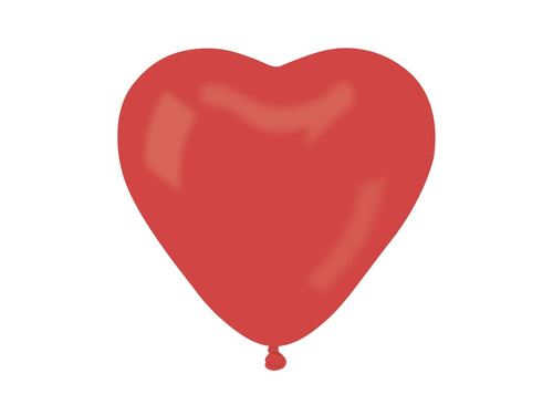 Baloane cu inima rosie - 44 cm - 5 buc.