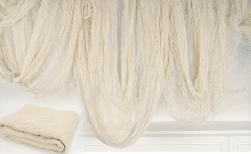 Halloween cremă net - 76 x 300 cm - 1 buc.