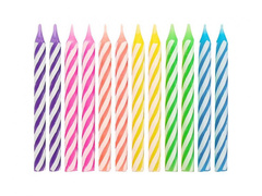 Lumânări aniversare colorate - 6 cm - 24 buc.