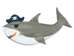 Balon din folie Pirate Shark - 104 cm