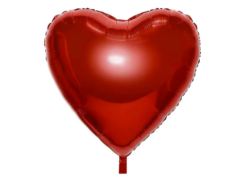 Balon folie inimă roșu - - 1 buc.