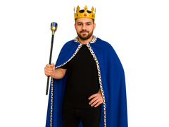 Costum King albastru marin pentru adulți - lung - 170 cm