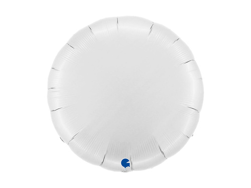 Balon rotund din folie satinată alb - 30" - 1 buc.