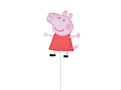 Balon cu băț de folie Peppa Pig - 27x34 cm - 1 buc.