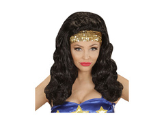 Peruca de supererou cu bentiță cu paiete