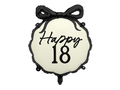 Balon din folie cu arc Happy "18" - 47.5 x 45 cm - 1 buc.