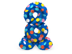 Balon din folie cu numărul 8 în picioare Dots - 72 cm - 1 buc.