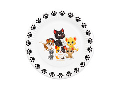 Farfurii aniversare Pisici - 18 cm - 6 buc.