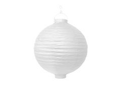 Lanternă de hârtie pentru grădină strălucitoare 30 cm, alb, 1 buc.