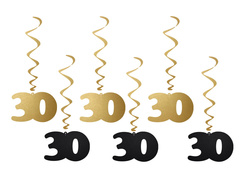 Decor suspendat vârtejuri 30 de ani - 6 buc.